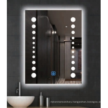 Smart LED Light Bath Mirror with Digital Clock Defogger